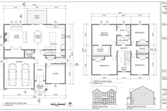 2d floor plans, permit drawings, and house blueprints with cad documentation
