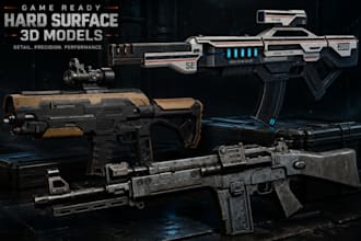 do realistic game ready hard surface 3d model game asset for unity unreal engine