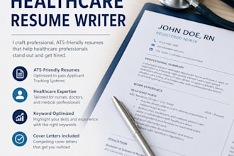 write an ats healthcare, nursing, or medical resume and cover letter