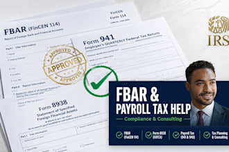 file fbar, fatca, payroll 941,940 and tax planning