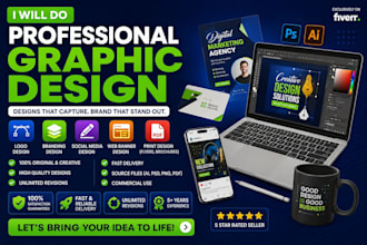create custom graphic design or professional redesign