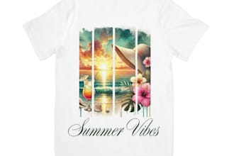create creative and colourful tshirt design