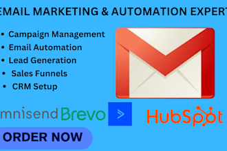setup hubspot brevo omnisend email marketing flows automation sales automation