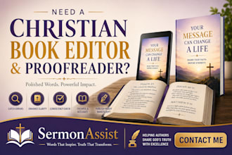 fast proofread christian book manuscript, nonfiction and fiction book manuscript