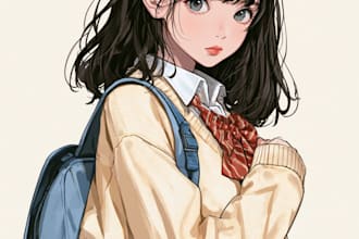 do anime character art