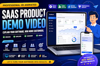 create saas product demo video software explainer website walkthrough animation