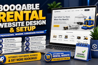 design booqable rental website, online booking and rental setup