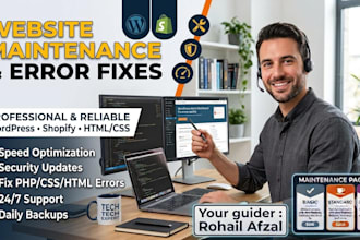 fix website errors, maintaine your website