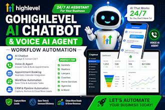 build gohighlevel ai chatbot, ai voice agent and workflow automation