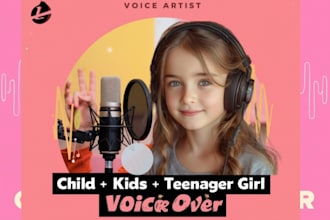 record a professional female voice over in american and british accent