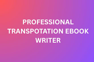 write a professional transportation logistic and mobility ebook