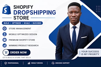 build shopify store management and dropshipping