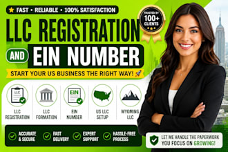 form your US llc, wyoming llc, and obtain your ein number
