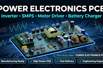 design power electronics pcb, inverter, smps, motor driver, and battery charger