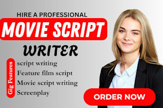 be scriptwriter, screenwriting, edit movie script, screenplay, write, tv series