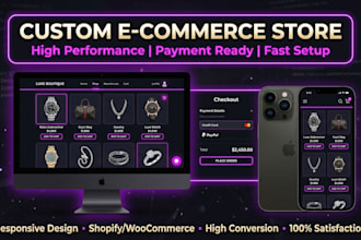 build a custom e commerce website or online store