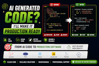 fix messy ai generated code into clean, production ready code