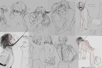 draw and paint couples character design