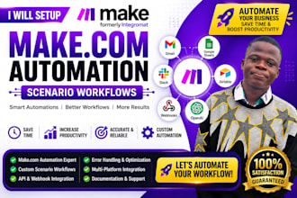 setup makecom automation, made com, makecom scnerario workflows