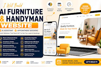 build ai furniture, handyman, website, with ai assistant, appointment booking