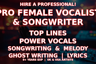 be your singer and songwriter, create a melody and lyrics