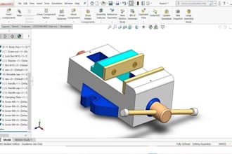 create mechanical parts rapid prototyping 2d drawing assembly design for 3dprint