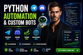 build python automation telegram bot discord bot web scraper