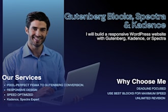 build a responsive website with gutenberg kadence or spectra