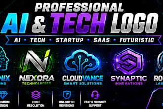 design ai ,tech and startup logo for your business