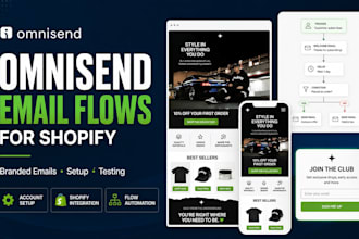 set up omnisend email flows for shopify