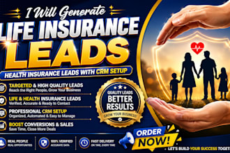 generate life insurance lead and health insurance lead with crm setup