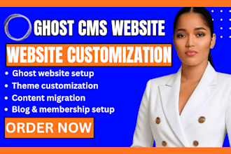 build ghost cms website setup ghost blog customize ghost theme ghost newsletter