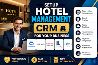 setup hotel management crm cloudbeds mews stayntouch hotelkey rms cloud