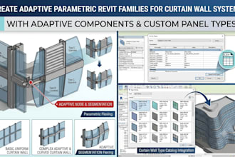 create adaptive parametric revit families for curtain wall systems