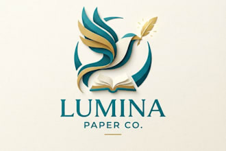 design a creative paper logo for your brand or business