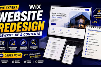 redesign wix website design wix landing page wix website redesign