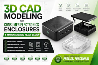 3d cad modeling for consumer electronics enclosures and manufacturing ready desi