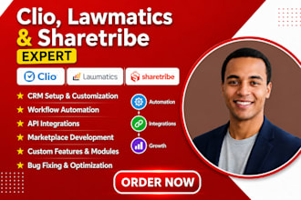 customize clio, lawmatics and sharetribe with integrations