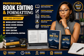 format your manuscript for kindle, paperback, cookbook, typesetting, publishing
