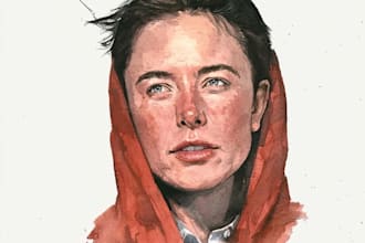 do outstanding watercolor portrait
