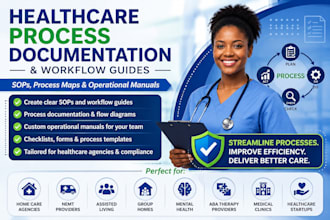 create healthcare process documentation and workflow guides