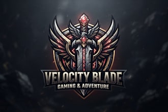 design a bold dagger logo for gaming and adventure brands