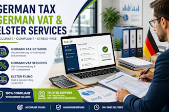 provide german tax, income tax, german vat, bookkeeping for expats and business