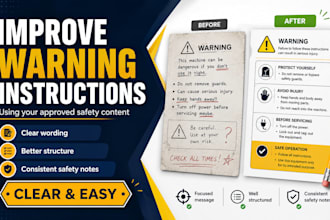 improve warning instructions using your approved safety content