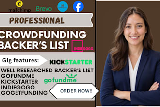 generate verified crowdfunding backers list for your crowdfunding promotion