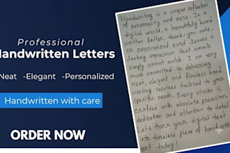 write neat and professional handwritten letters