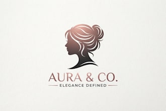 design a beautiful girl logo for your brand