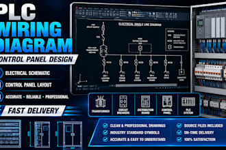 design electrical single line diagram, panel layout and wiring diagram