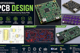 professional pcb enclosure design with schematic, layout, gerber files, and bom