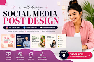 design social media post, instagram post, faceboook post, carousel design